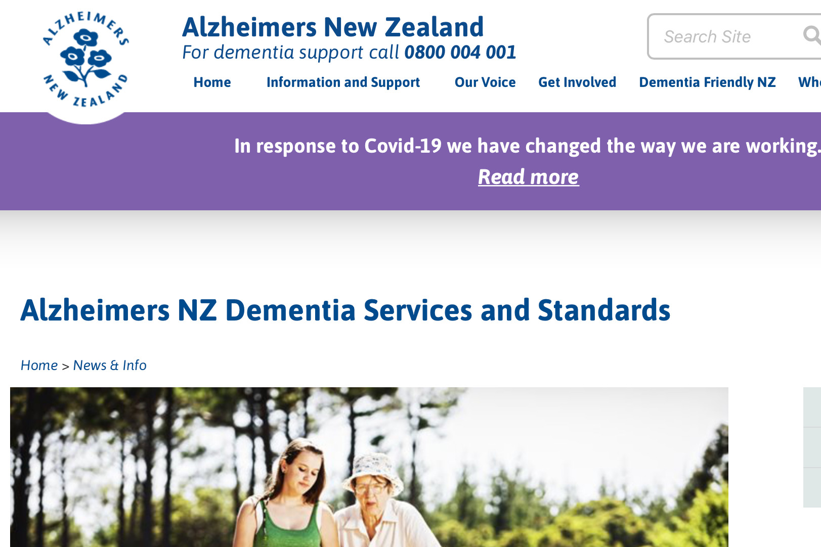 Alzheimers New Zealand Dementia Services and Standards Model and toolkit Alzheimers New Zealand Dementia Services and Standards Model and toolkit